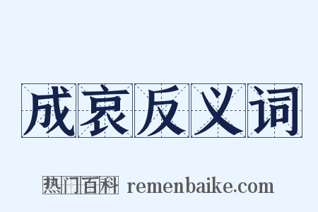 成哀反义词是什么意思的图片